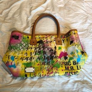 Rare graffiti L.A.M.B. handbag by Gwen Stefani.